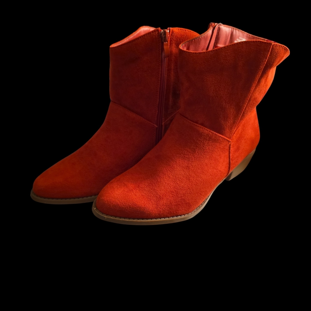 New Torrid Red Suede Ankle Boots